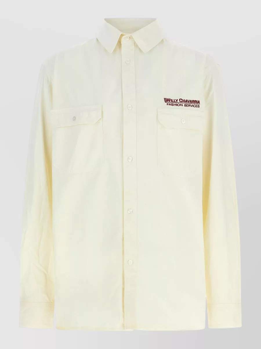 Willy Chavarria Cotton oversized long-sleeve shirt