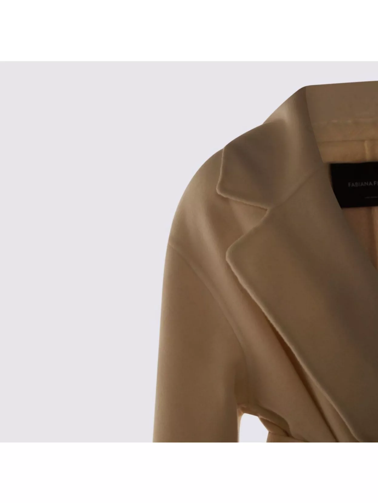 Fabiana Filippi Long Coat With Belted Waist And Pockets