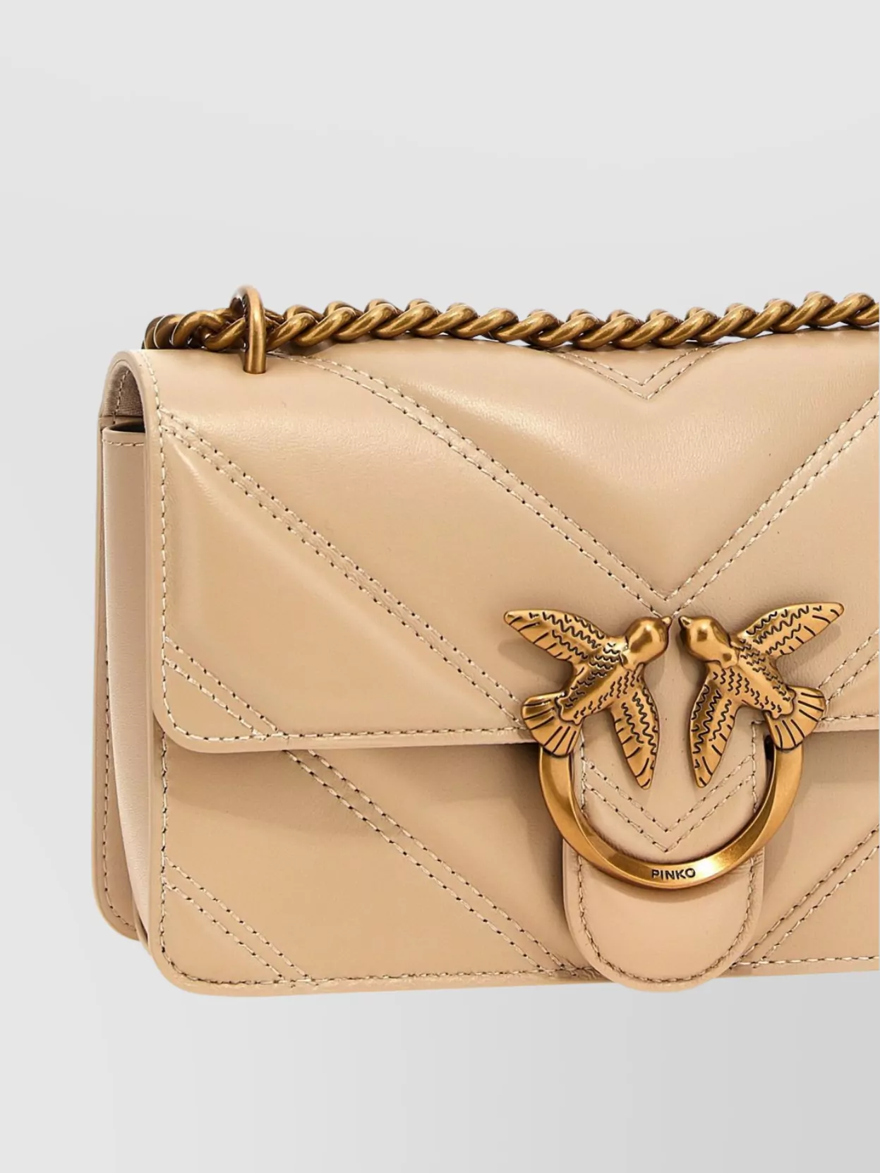 Pinko 'affection Mini Lumière' Crossbody Bag In Neutral
