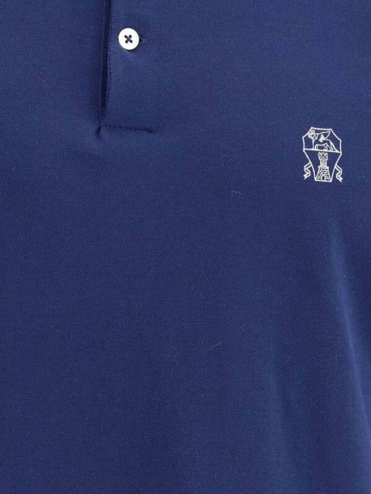 Brunello Cucinelli Clean Cotton Polo Shirt With Monochrome Logo