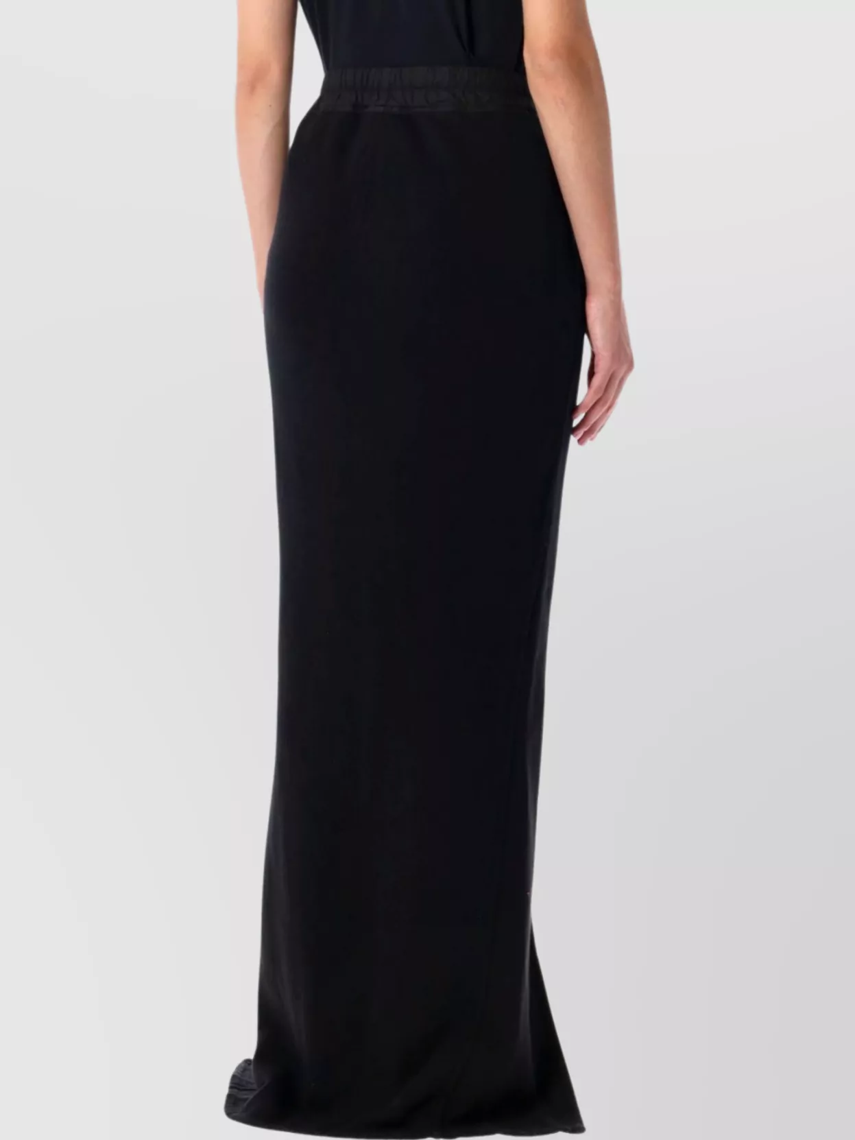 Rick Owens Drkshdw Drawstring Waist Skirt With Slit And Pockets In Black