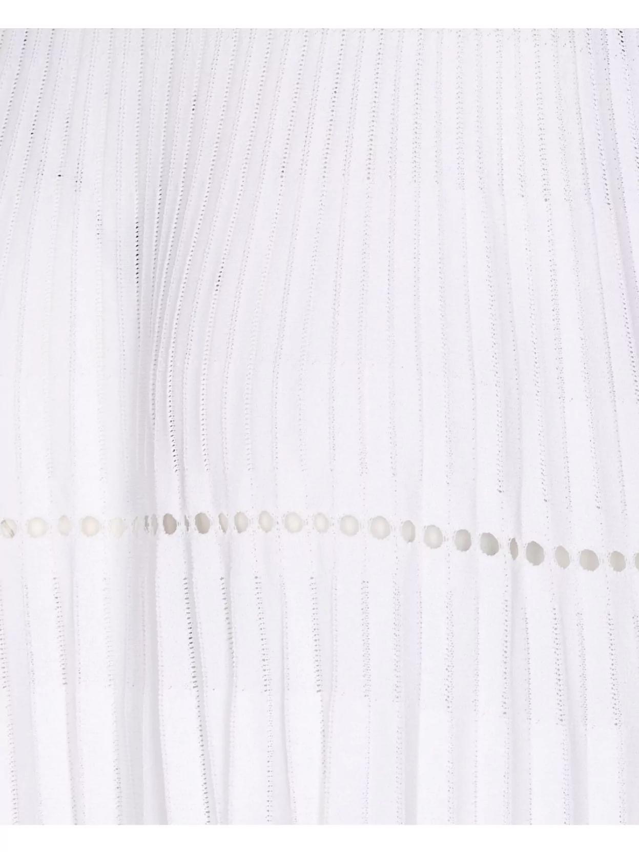 Alaïa Midi Dress With Cut-out Detailing And Pleats In White