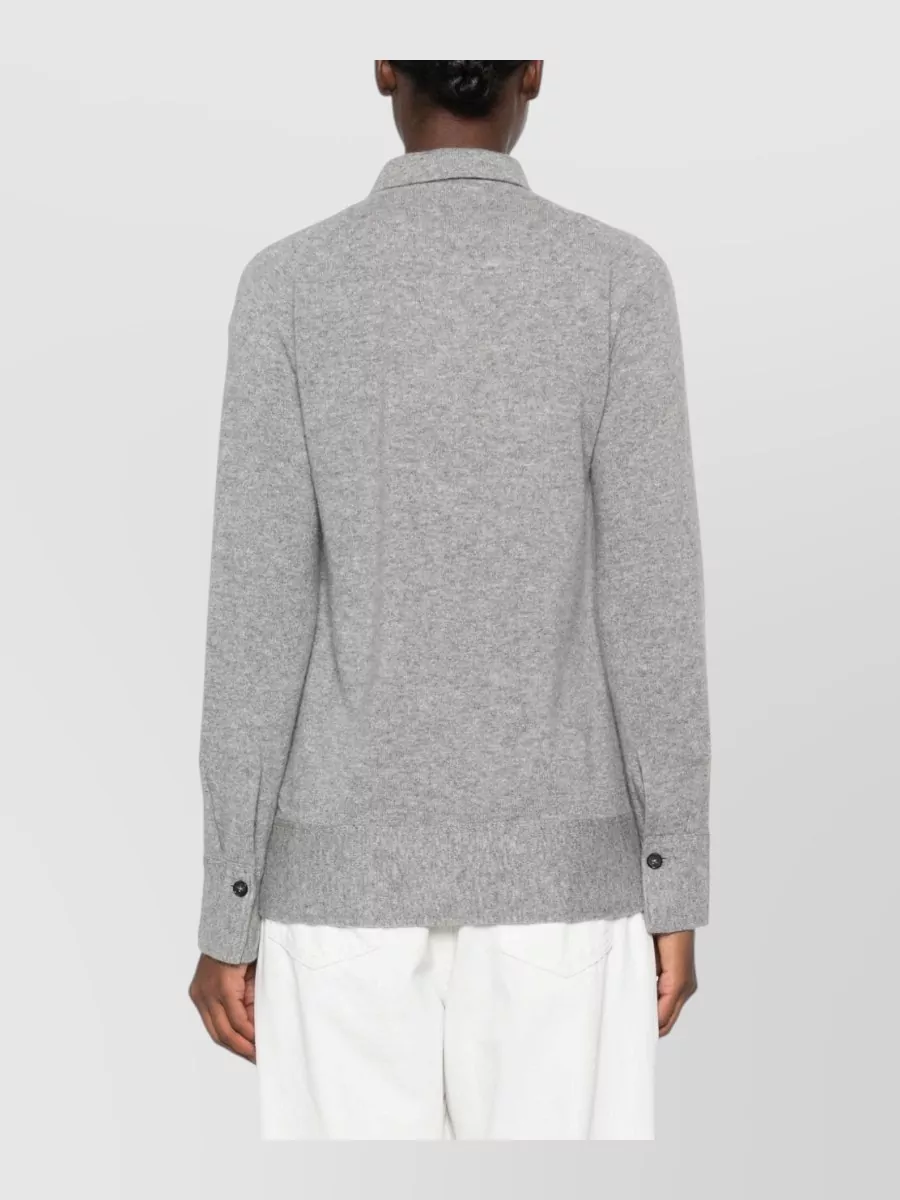 Totême Cashmere Long-Sleeve Collared Cardigan