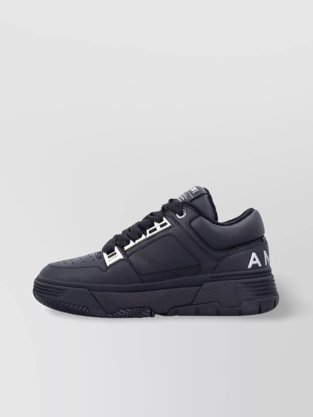 Amiri Black Sneakers With Logo Patch On The Side And Logo Lettering On The Rear In Leather Man In Multi