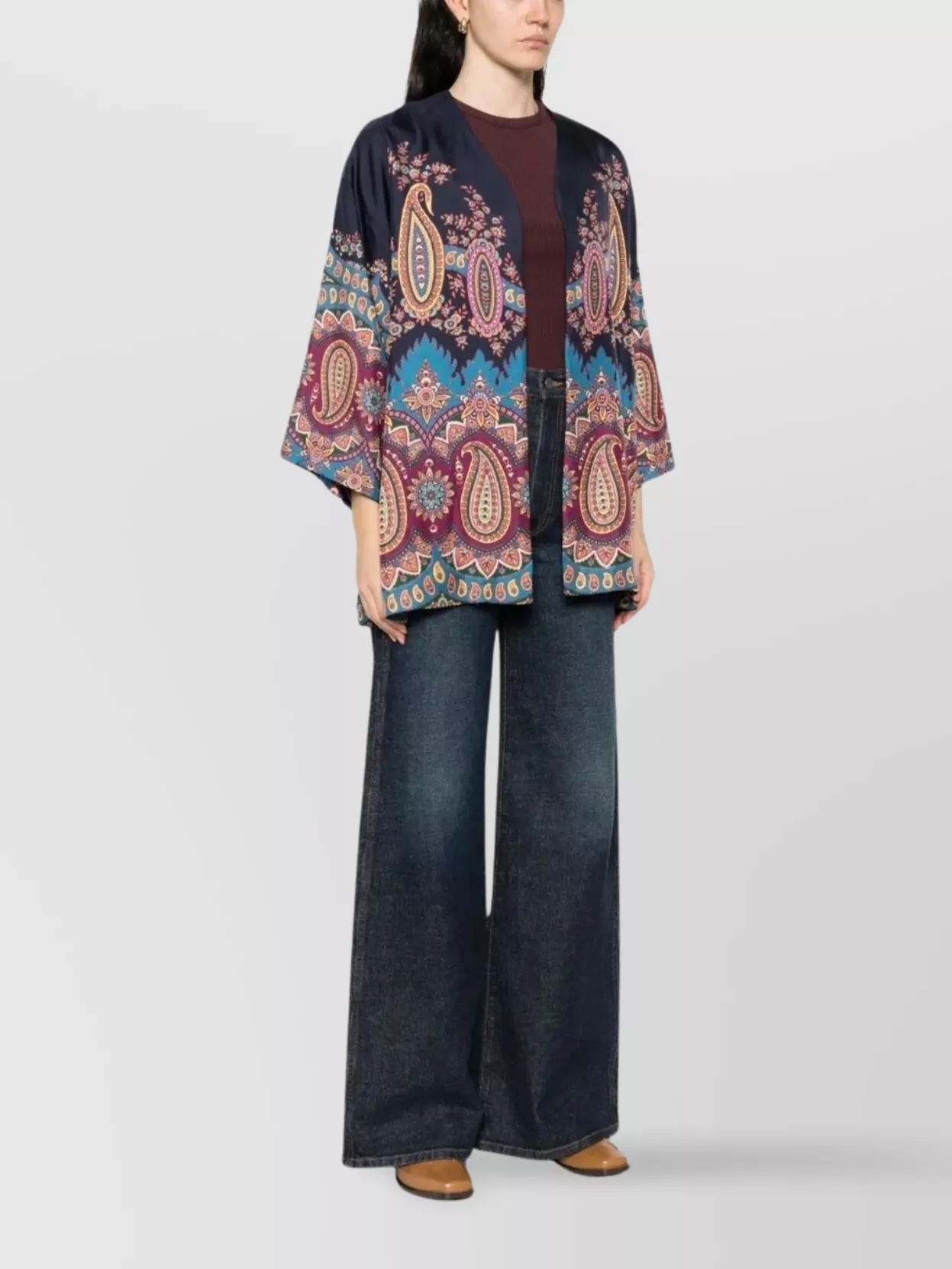 Etro Women's Long Paisley Pattern Jacket
