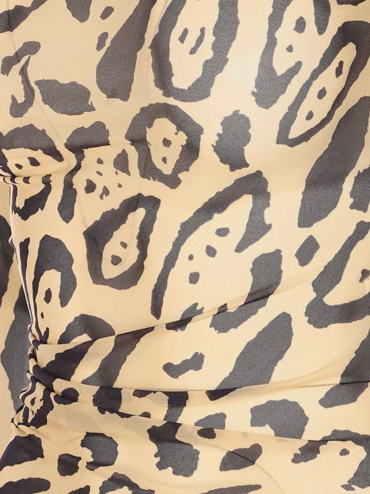 Sportmax Animalier Print Sheer Long Sleeve Top