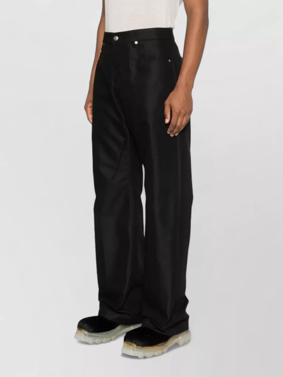 Rick Owens Cotton Wide-Leg Low-Rise Jeans
