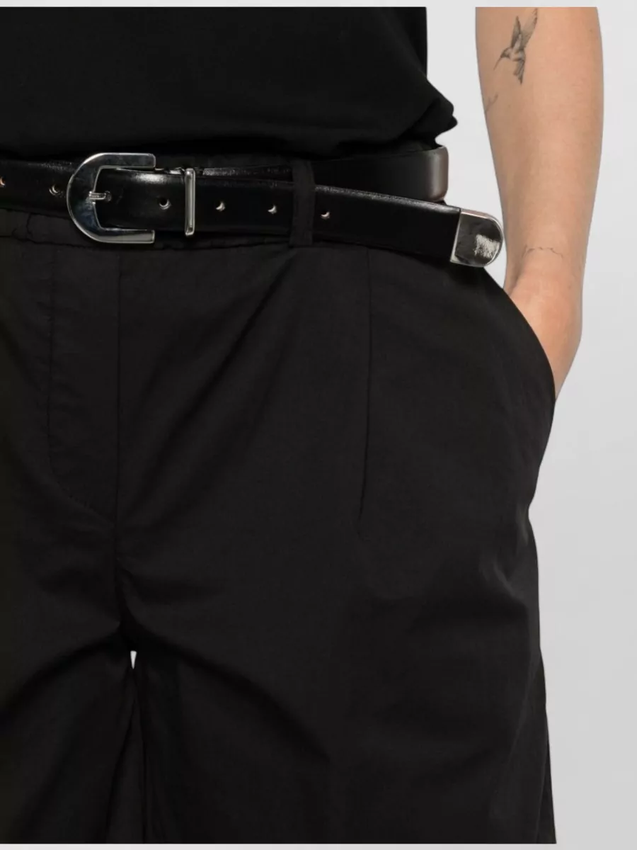 Via Masini 80 Pleated Knee-Length Bermuda Shorts