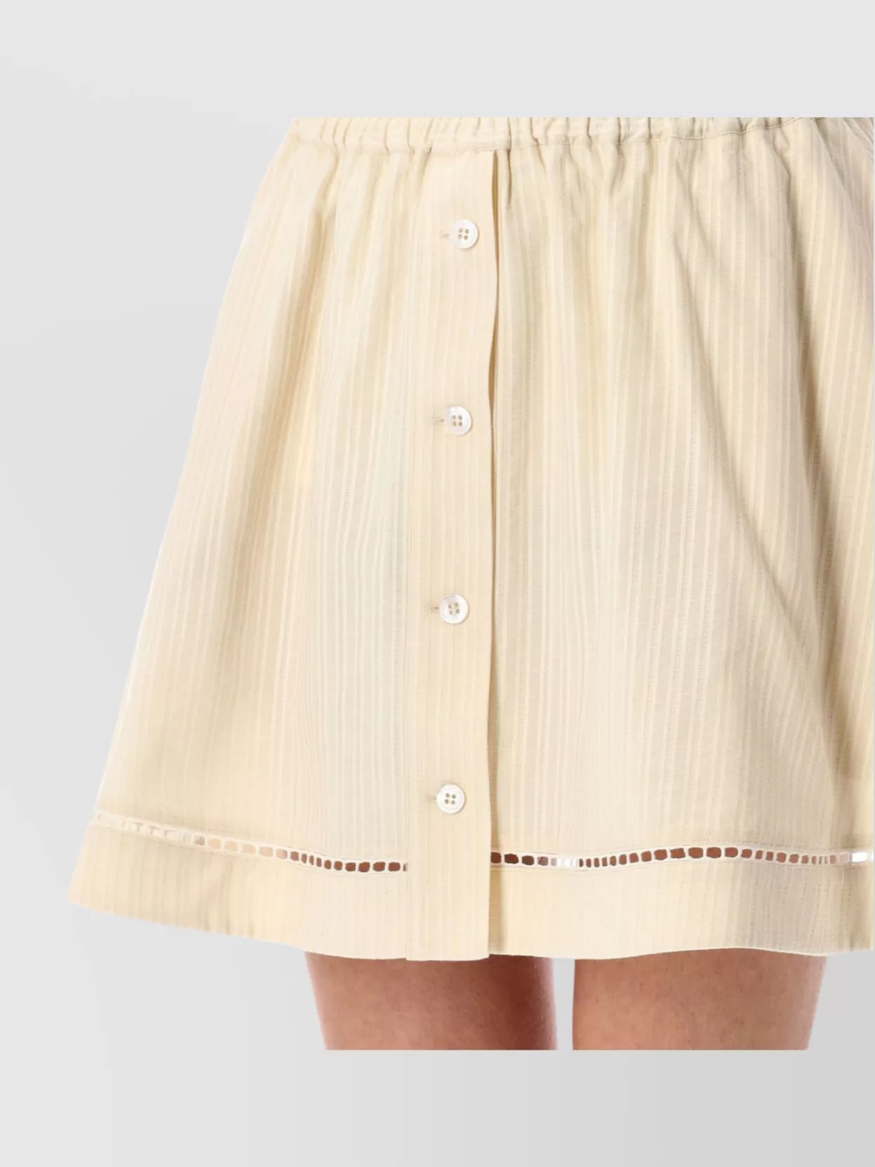 Shop Golden Goose A-line Mini Skirt Textured Fabric