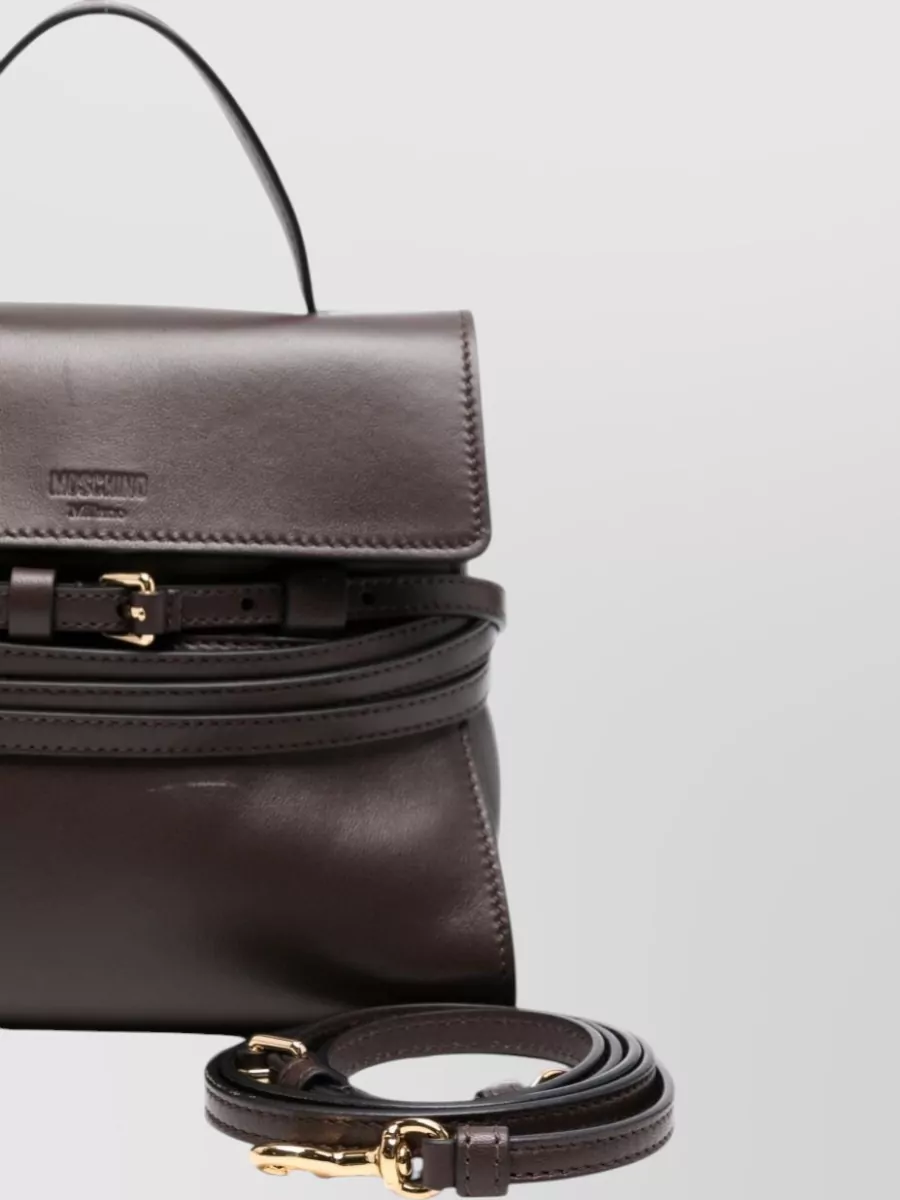 Moschino Leather Tie Me Mini Shoulder Bag