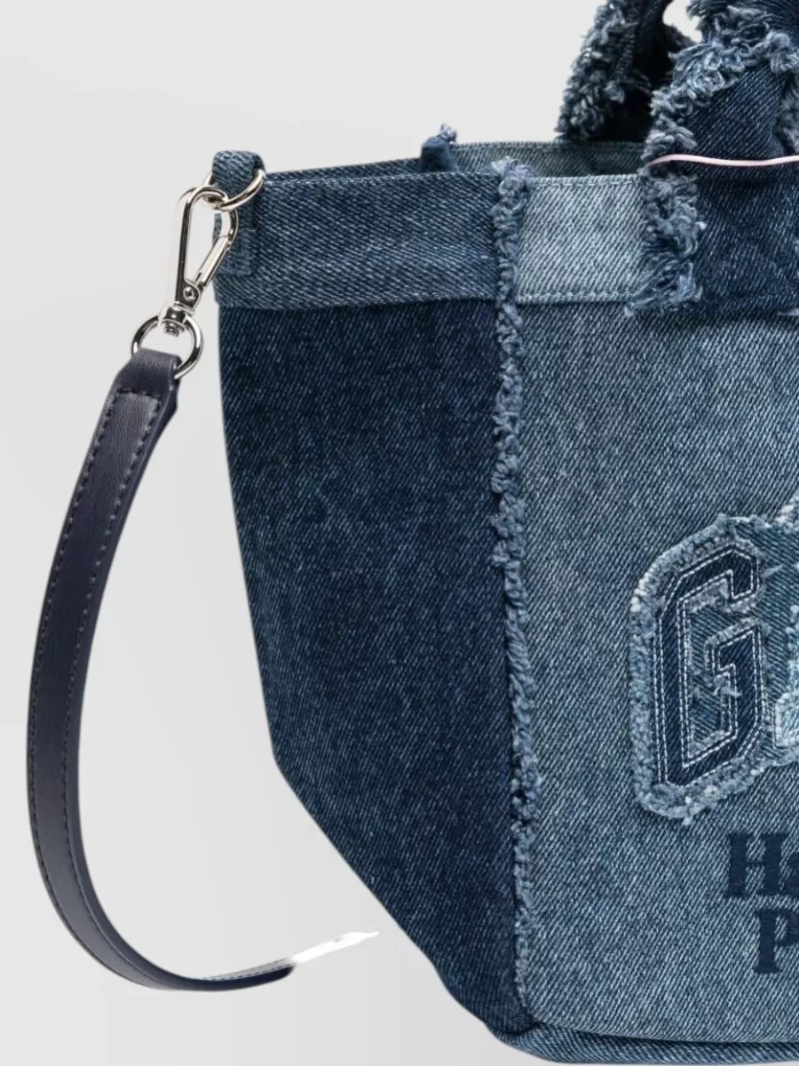 Ganni Cabas Small Denim Shoulder Bag