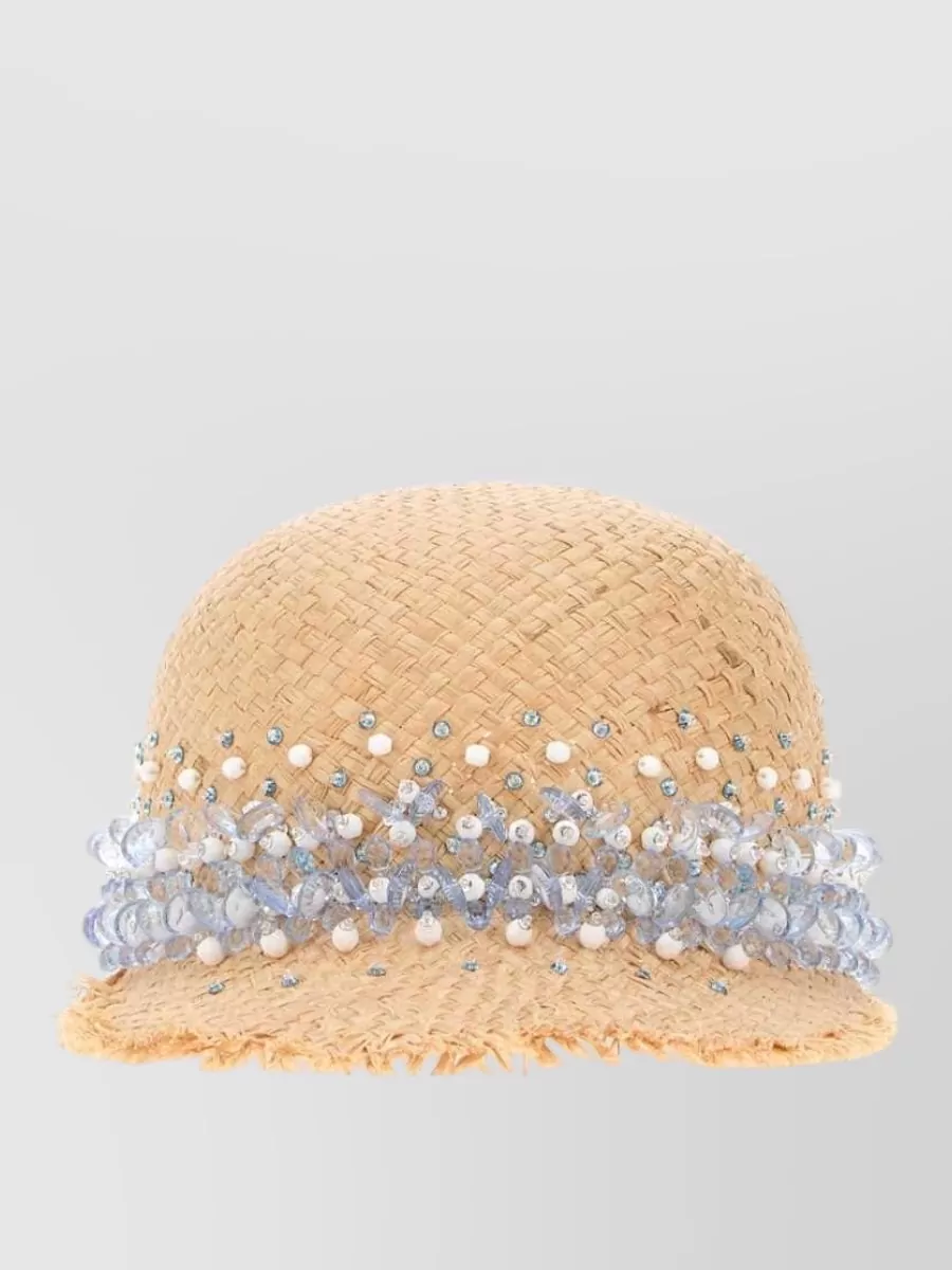 Prada Raffia Baseball Cap