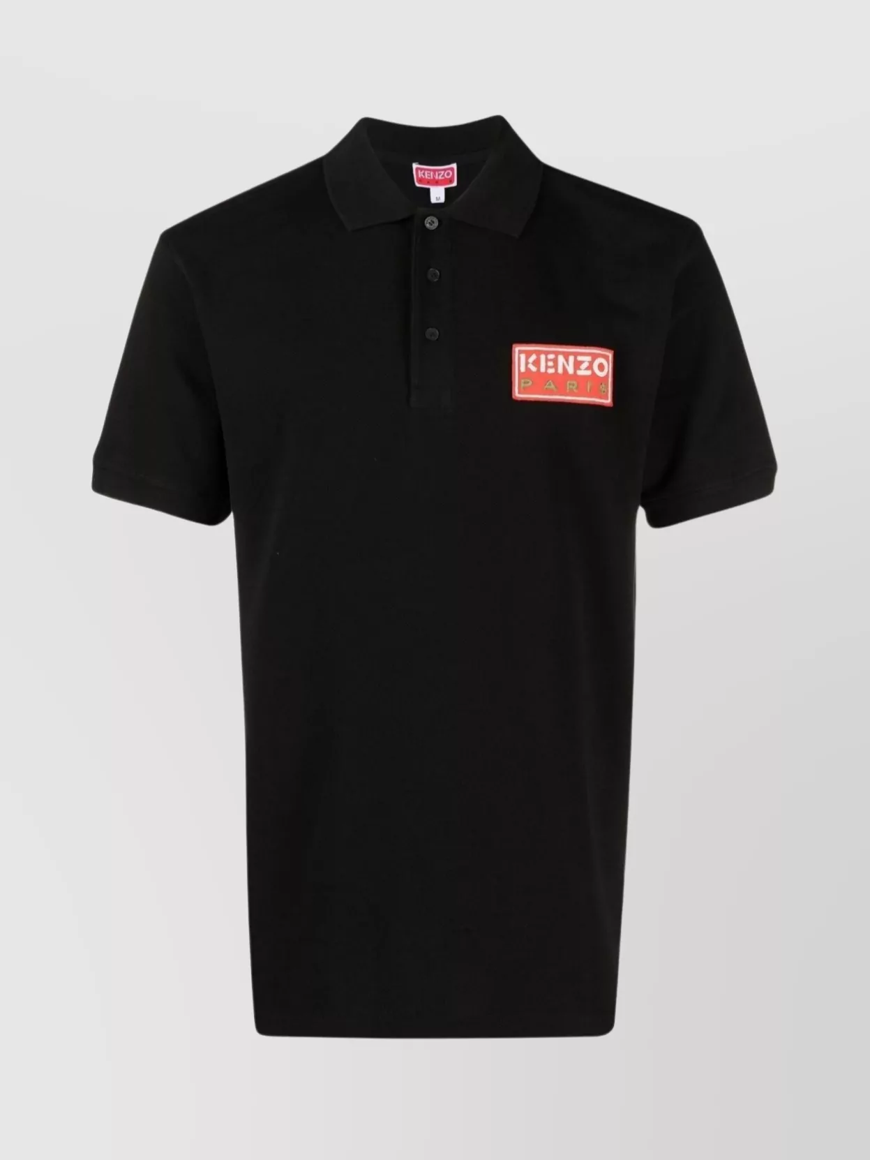 Shop Kenzo Classic Polo Shirt With Straight Hem In Black