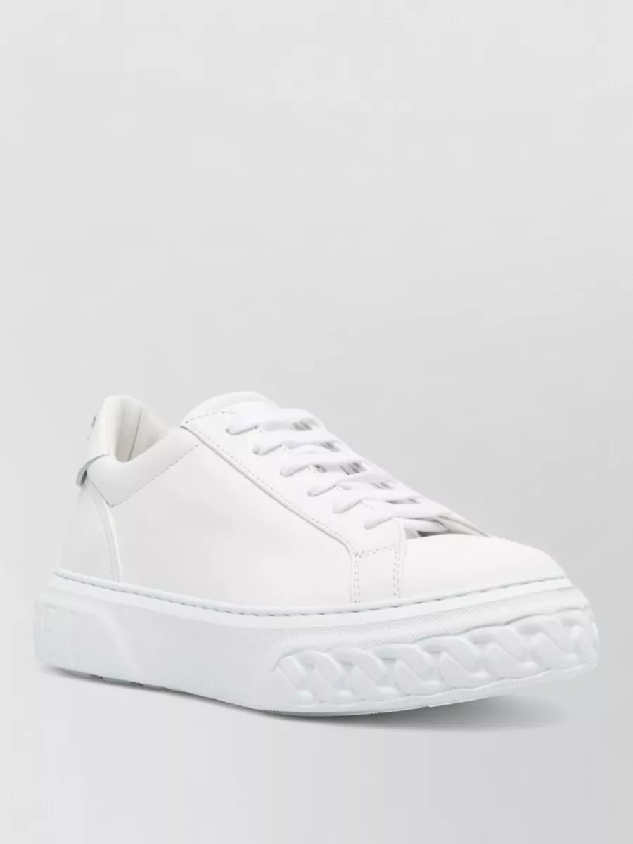 Casadei leather lace-up sneakers