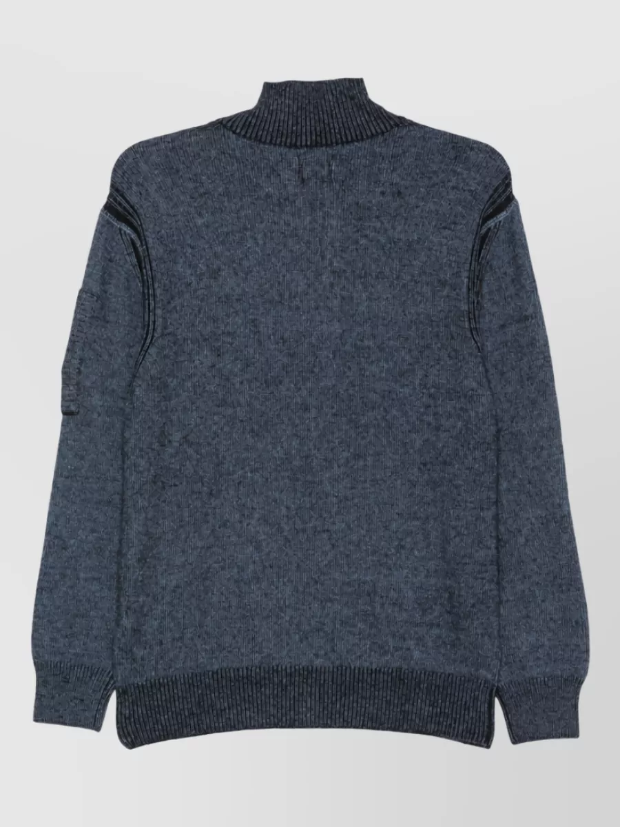 C.p. Company Quarter-Zip High-Neck Knitted Jumper