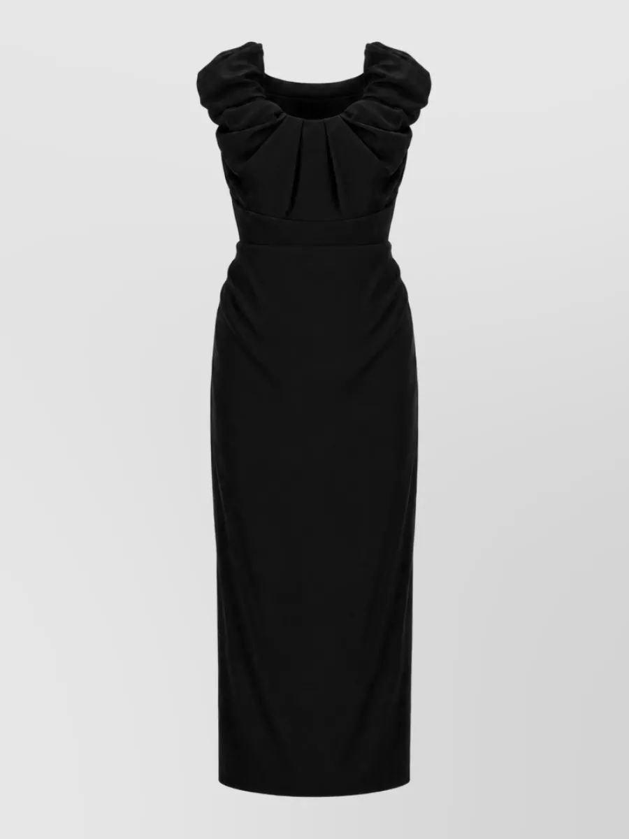 Vivienne Westwood silk-blend draped sleeveless midi dress