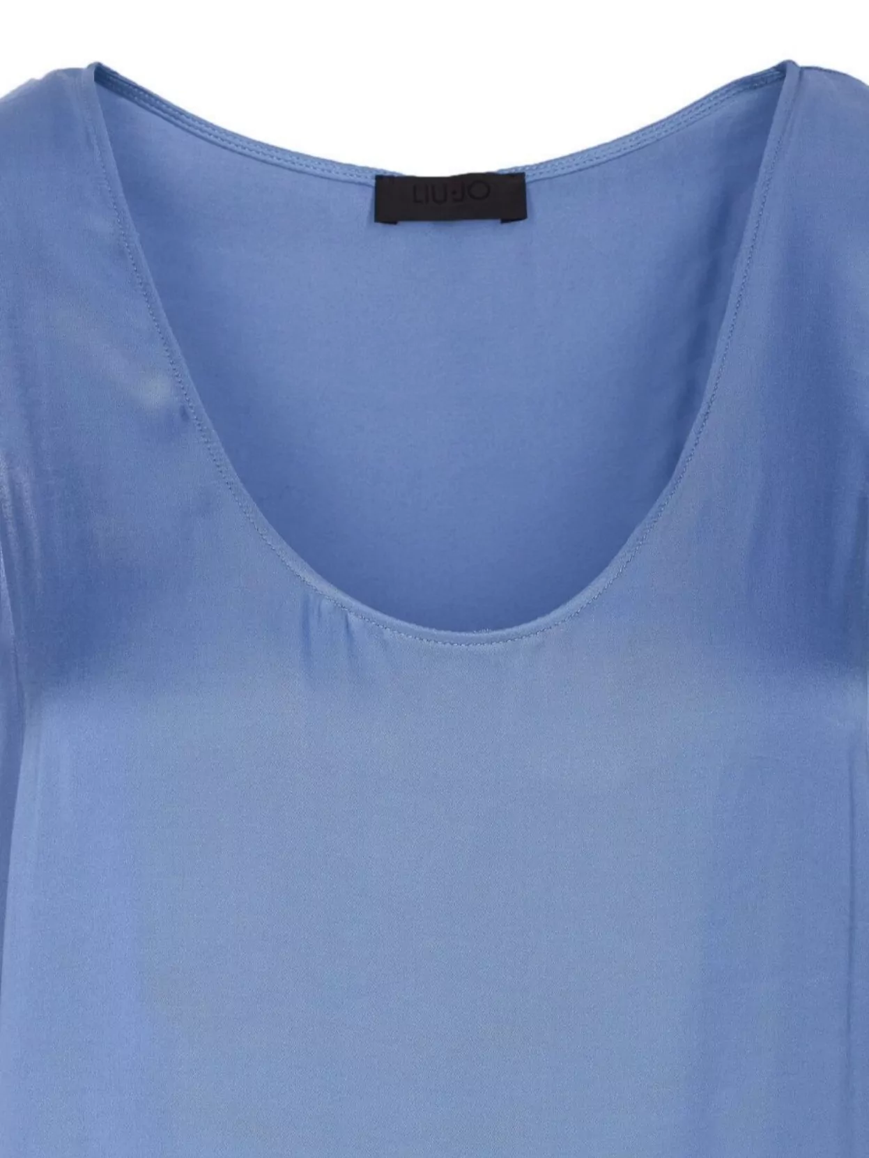 Liu •jo Scoop Neck Sleeveless Top With Back Button Detail