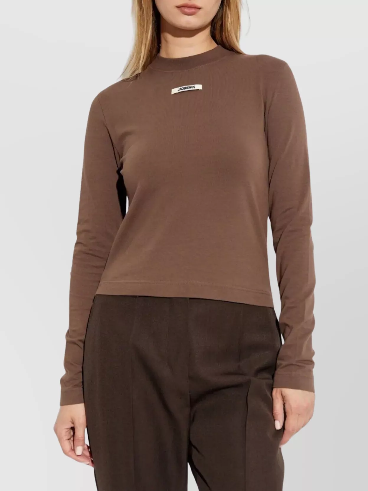 Jacquemus Ribbed Neckline Long Sleeve Top