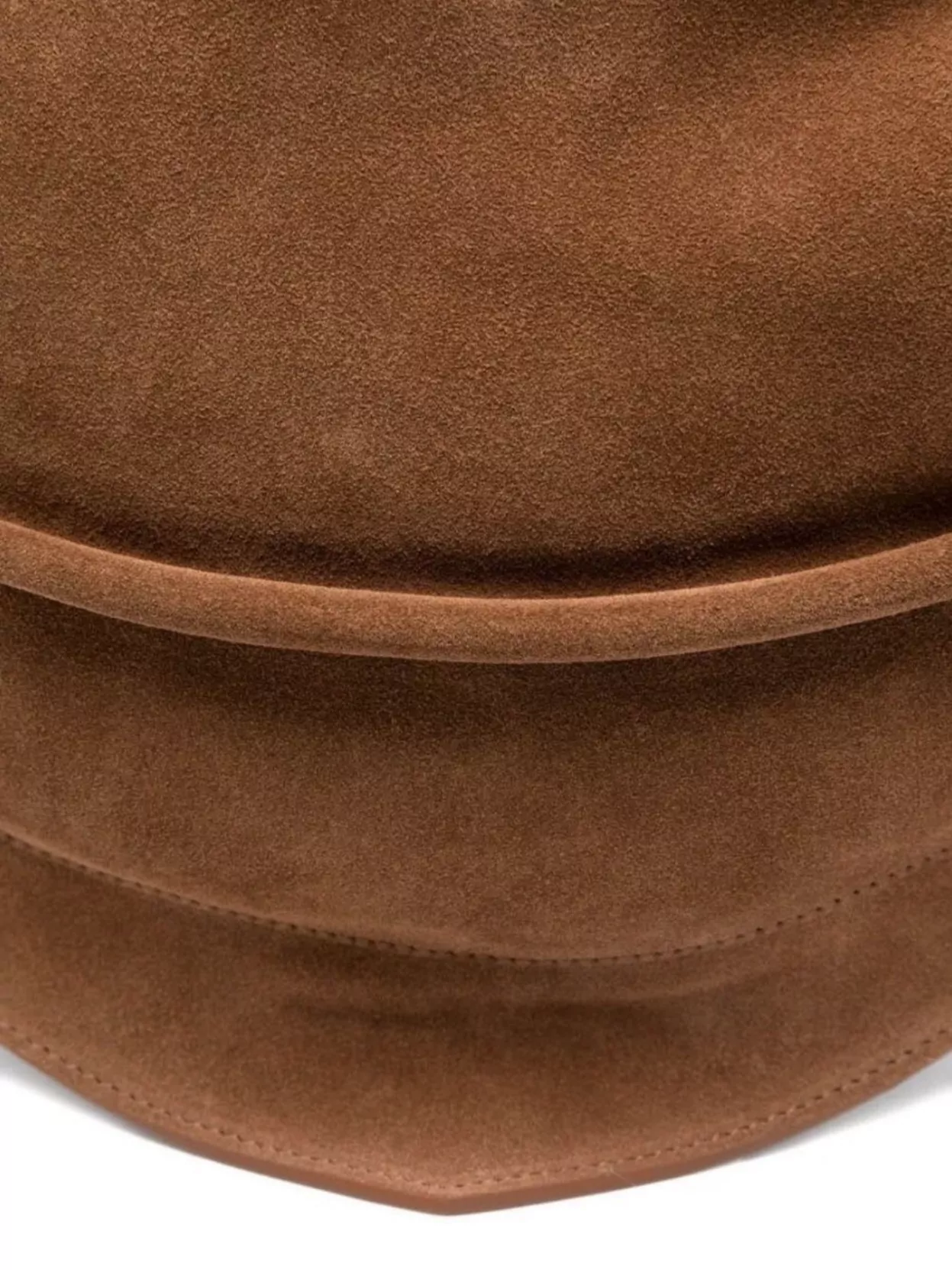 Federico Cina Suede Shoulder Bag Adjustable Strap In Brown