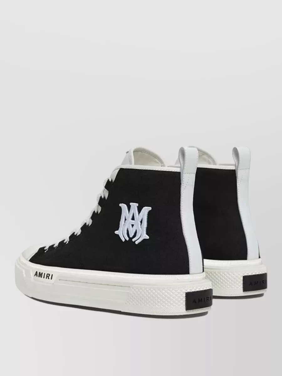 Amiri Logo-Embroidered High-Top Sneakers