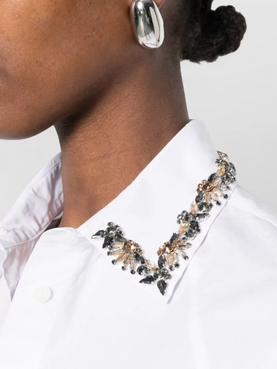 Ermanno Firenze Embroidered Cotton Shirt