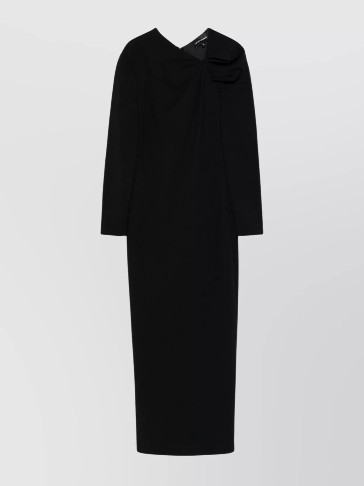 Emporio Armani Asymmetric Neckline Midi Length Dress