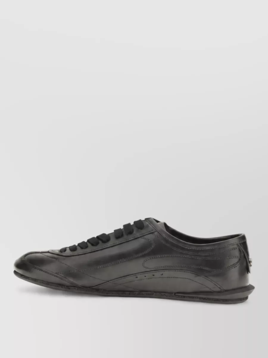 Dolce&Gabbana Calf Leather Low-Top Sneakers