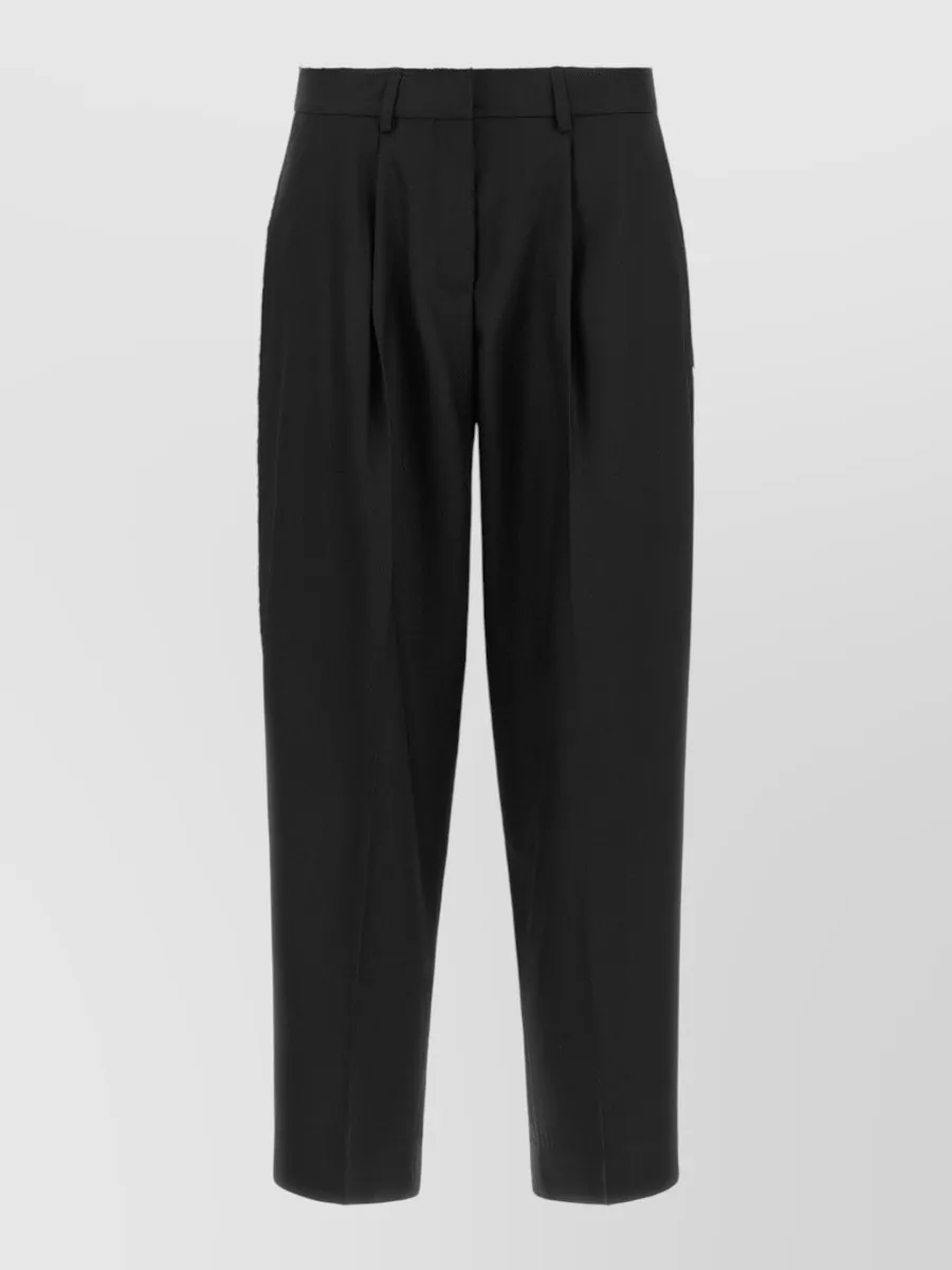 Gianluca Capannolo wool cropped pleated tailored trousers