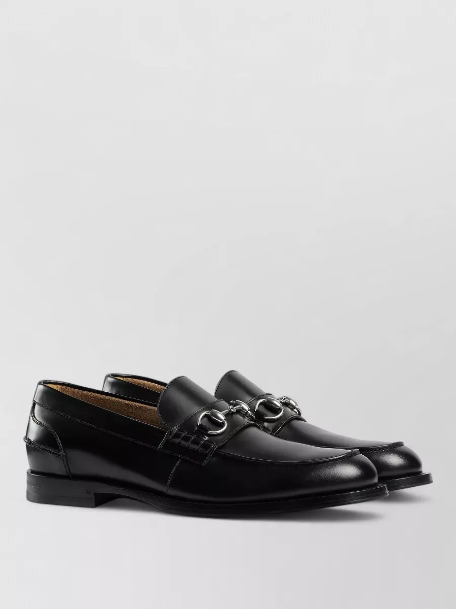 Gucci Leather Horsebit Loafers