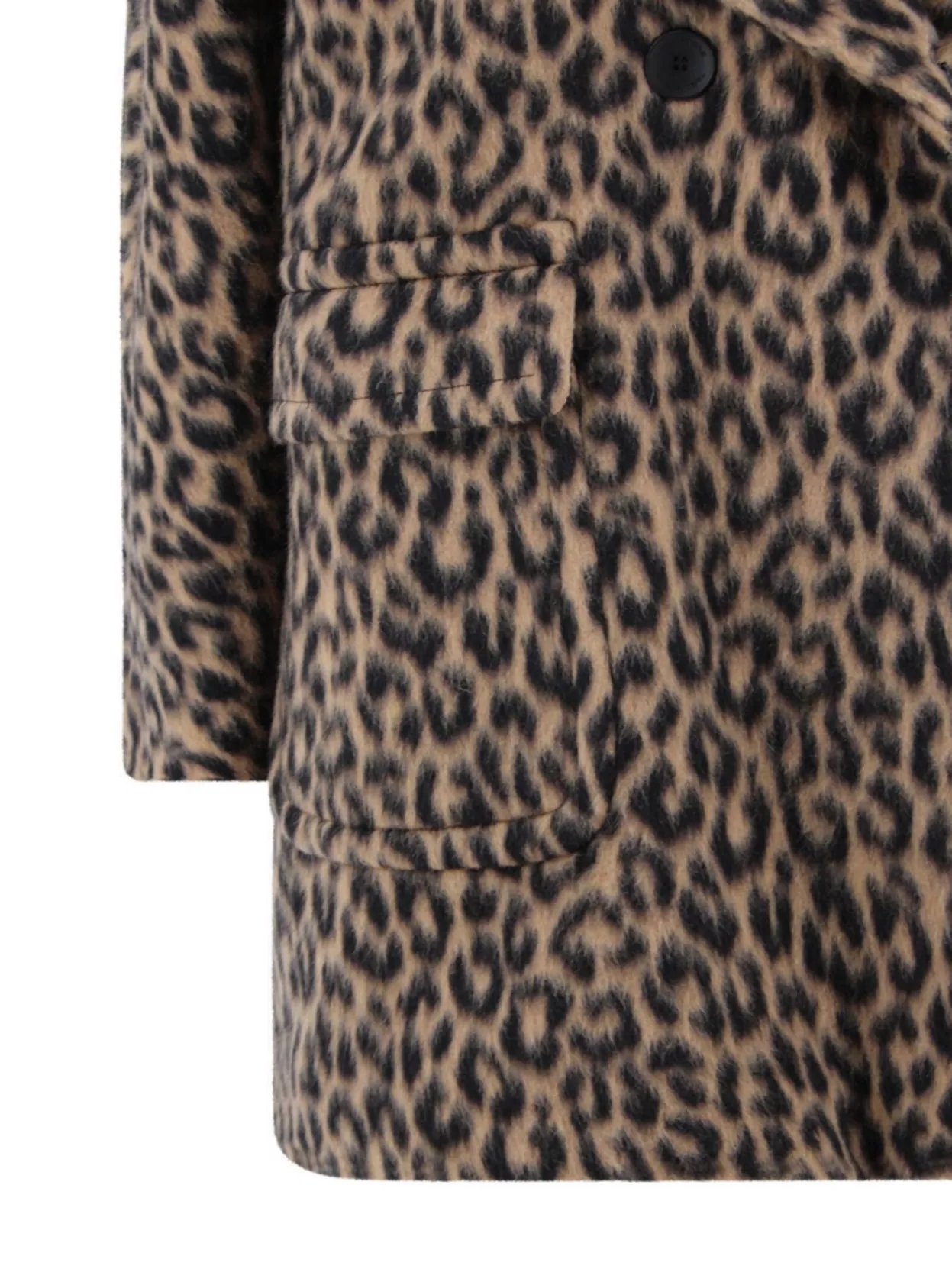 Tagliatore Animal Print Coat Belted Waist