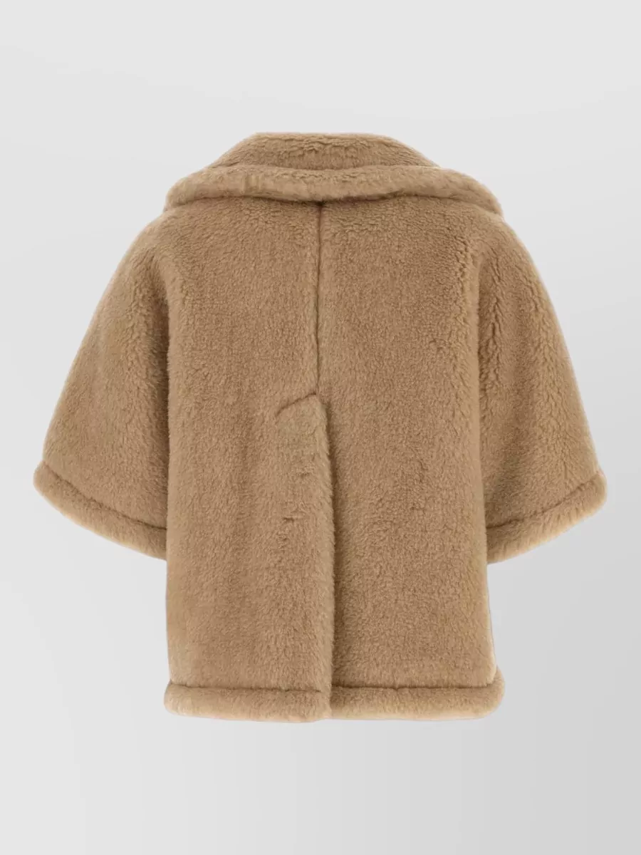 Max Mara Alpaca Corvino4 Cape Faux Fur Texture