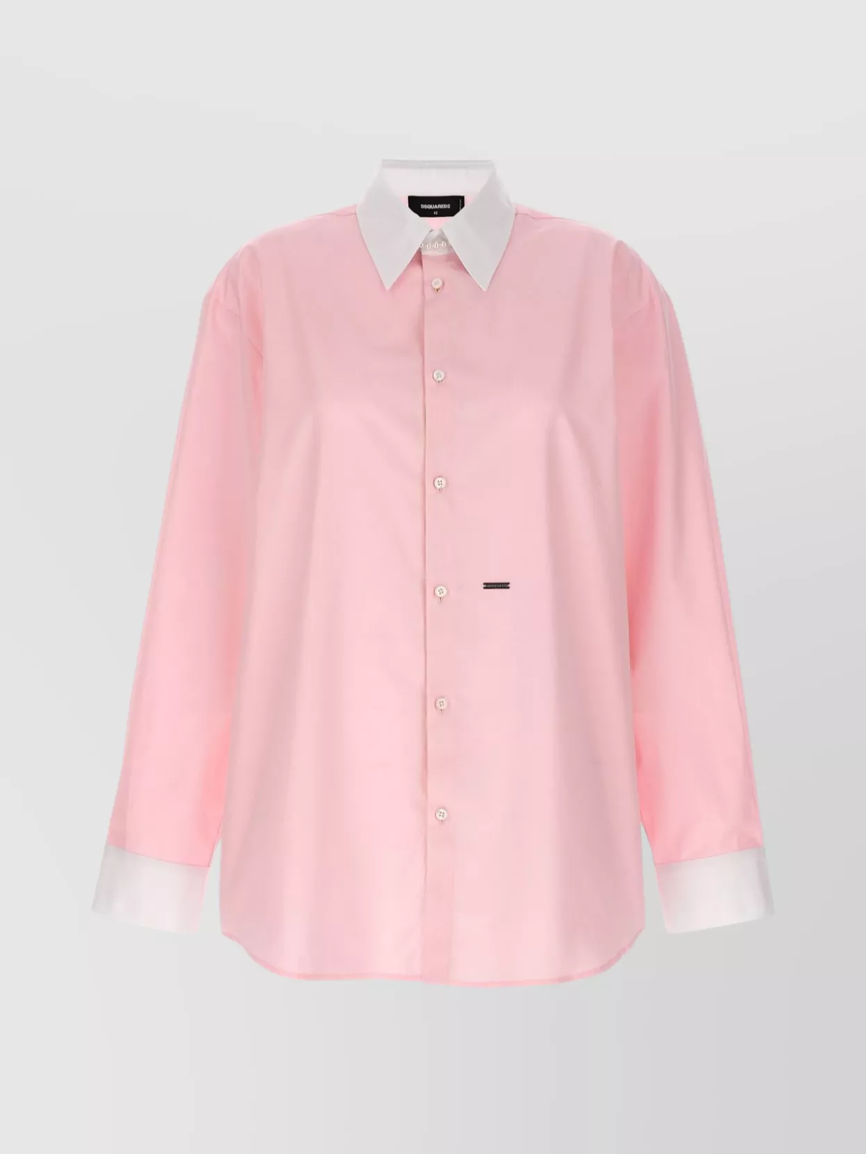Shop Dsquared2 "contrast Collar And Cuffs" Blouse