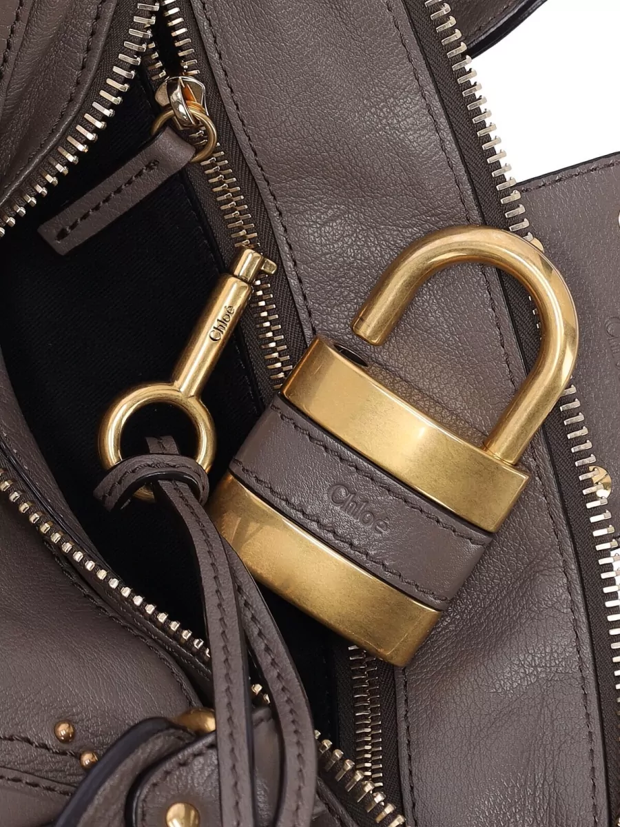 Chloé Shoulder Bag Double Handles Padlock Buckle