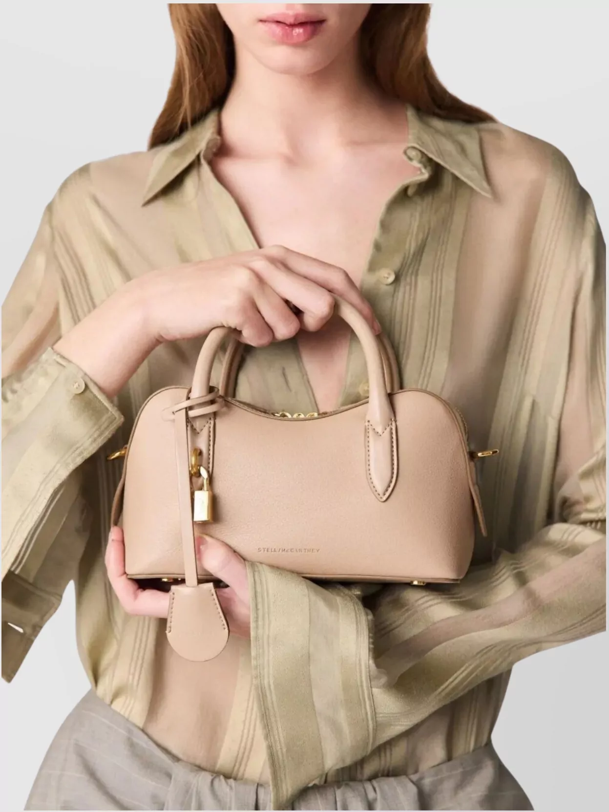 STELLA MCCARTNEY SHEER STRIPE FITTED SHIRT