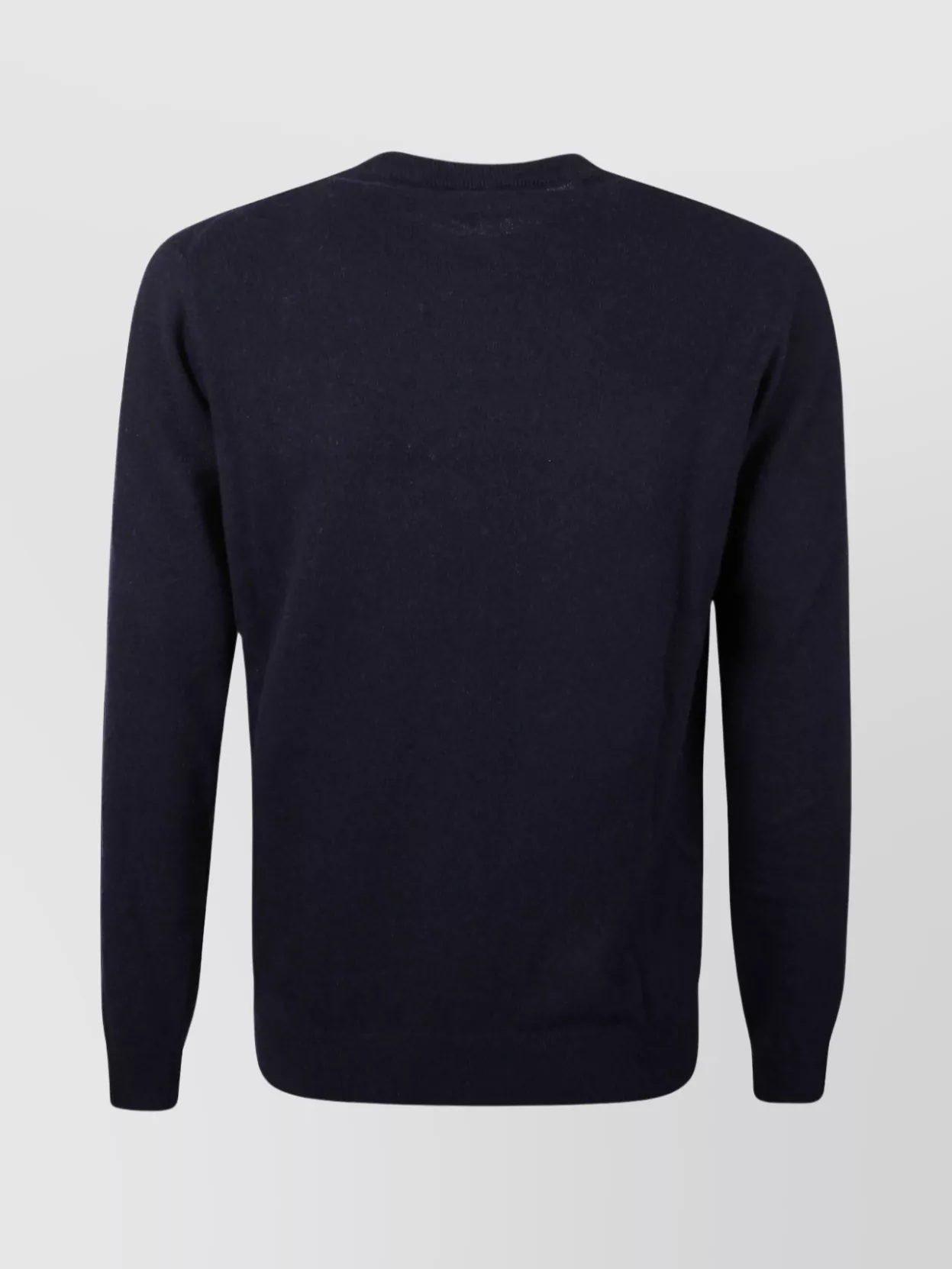 Mc2 Saint Barth Crew Neck Long Sleeve Ribbed Sweater In Black