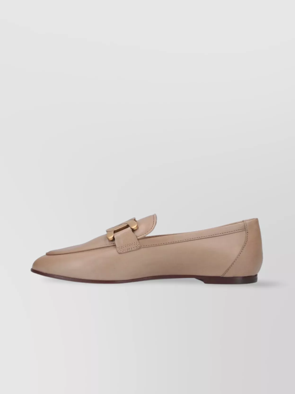 Tod's Loafers With Gold-Tone Hardware And Round Toe