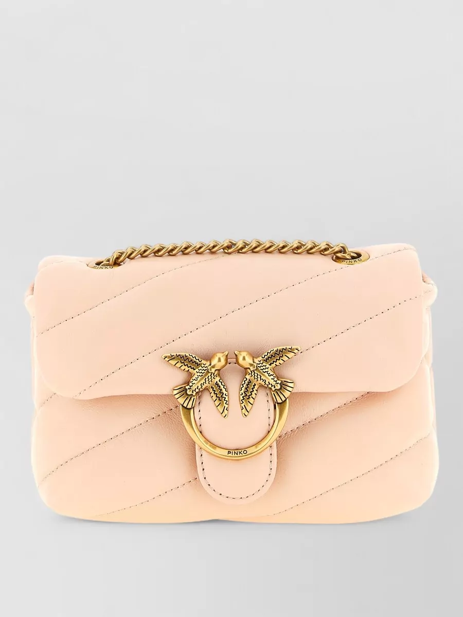 Pinko love bag baby leather quilted shoulder bag