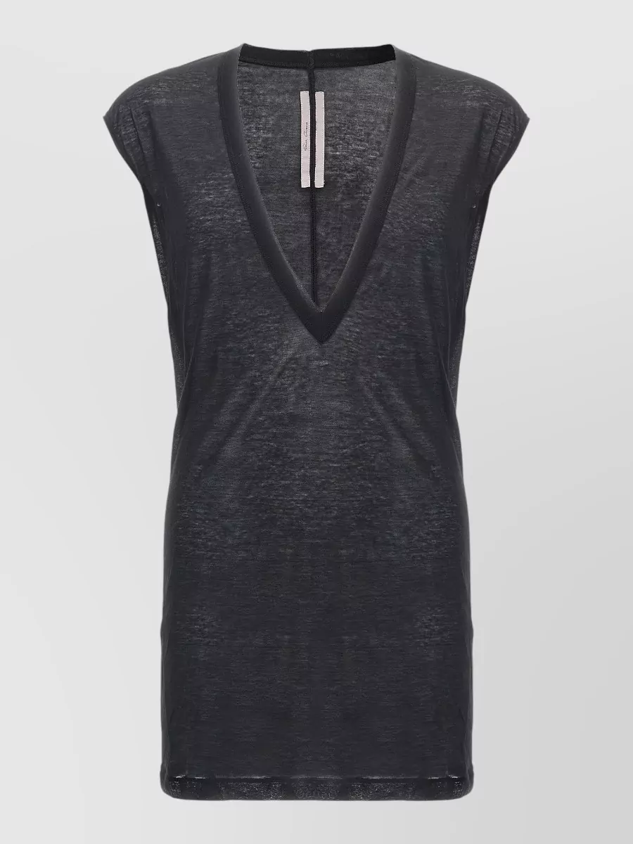 Rick Owens Cotton deep v-neck short-sleeve t-shirt