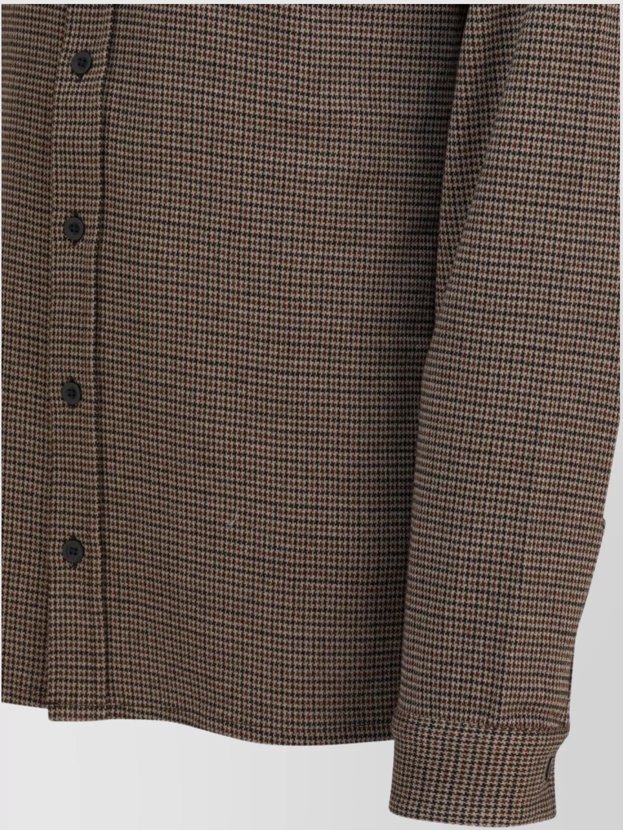 Vince Long Sleeve Houndstooth Patterned Shirts