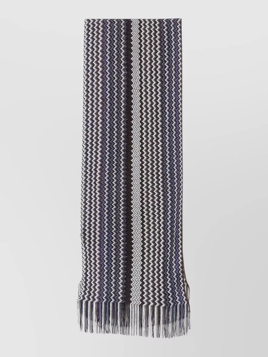 Missoni Zigzag Viscose Fringed Scarf