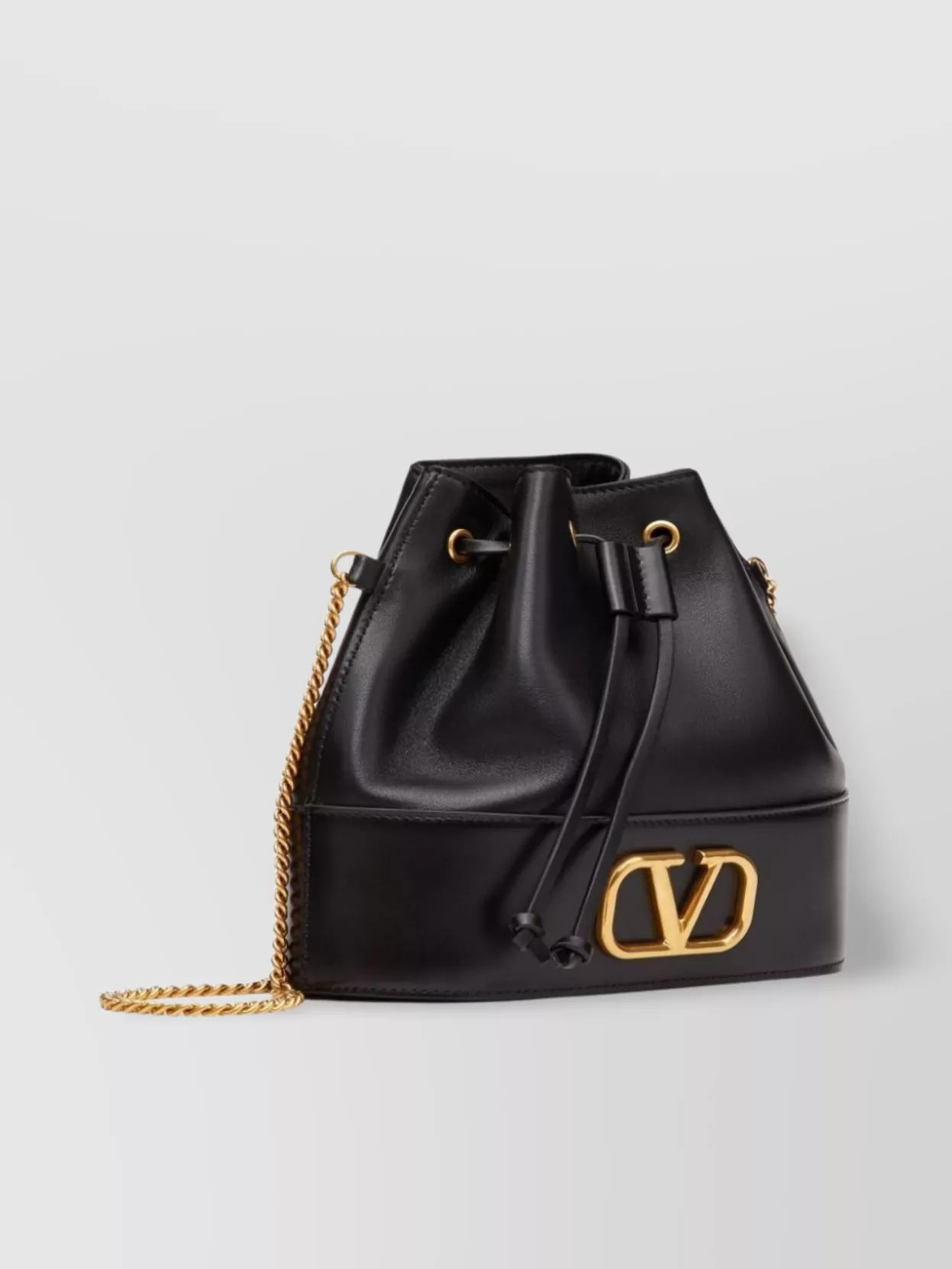 Valentino Garavani Vlogo Signature Leather Bucket Bag