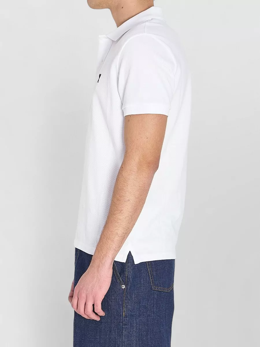 Ami Paris Ami De Coeur Cotton Piqué Polo Shirt