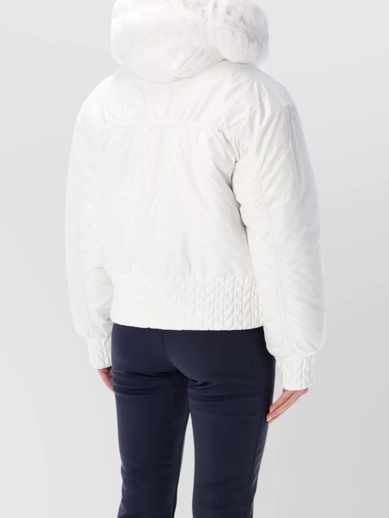 Goldbergh Indira Reversible Faux Fur Ski Jacket In White