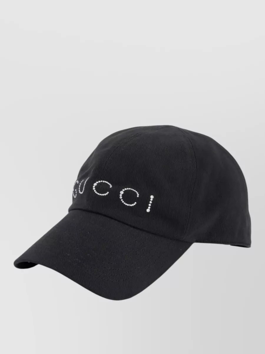 Gucci Rhinestone Logo Baseball Cap