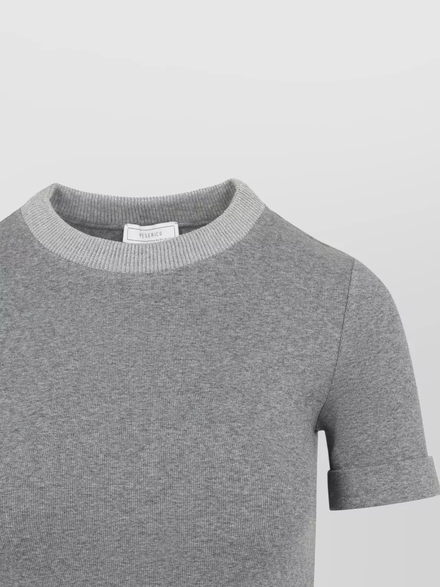 Peserico Ribbed Short-Sleeve T-Shirt