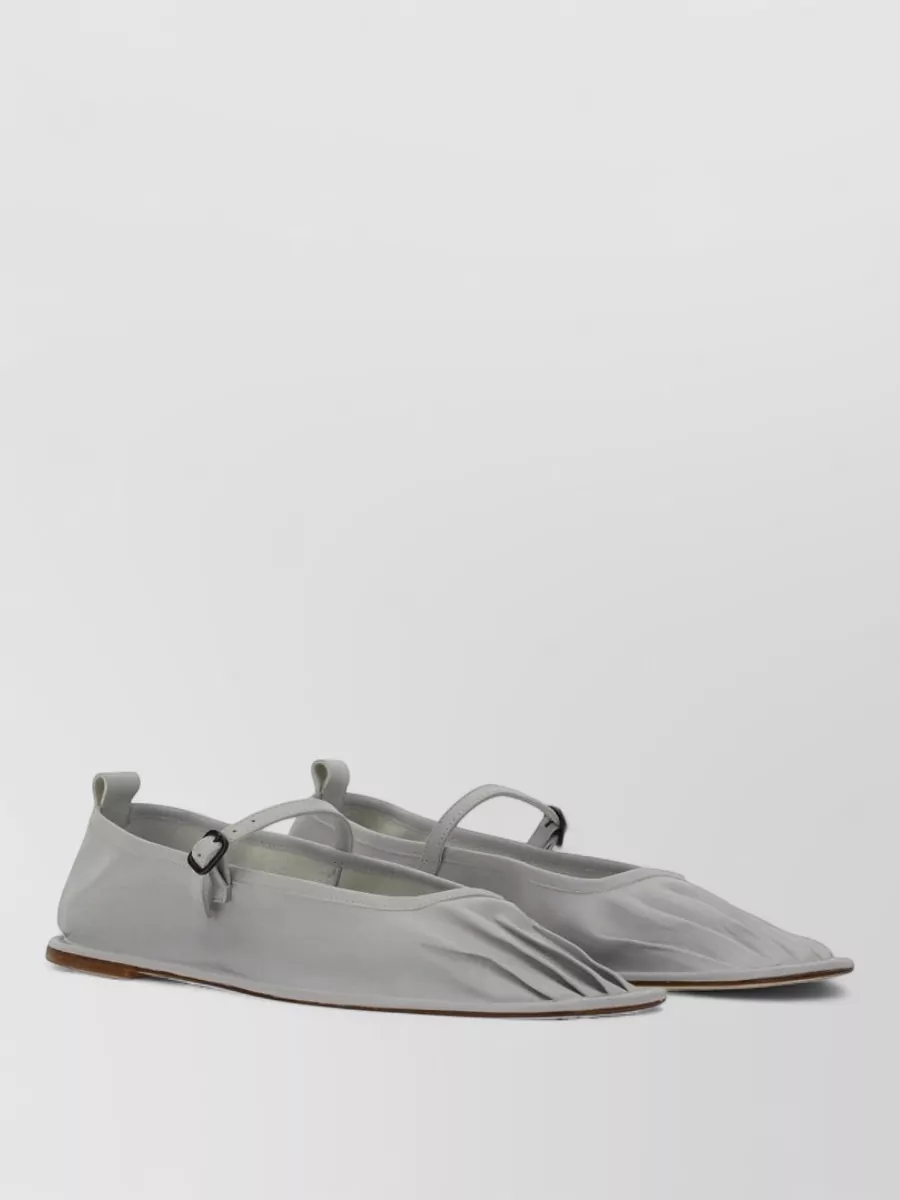 Hereu leather mary jane ballerina shoes