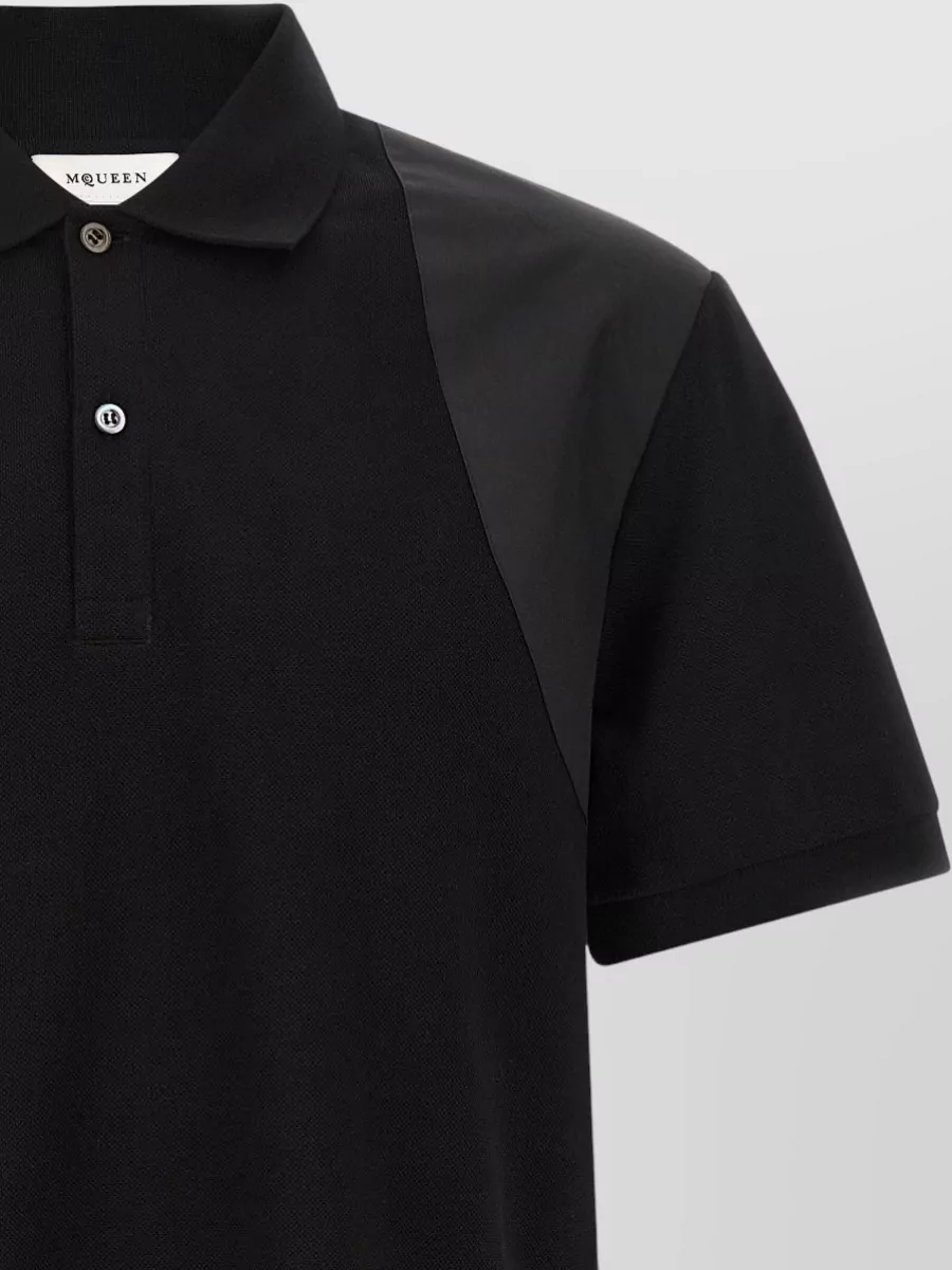 Mc Queen Polo Shirt Harness Design Shoulder Detail