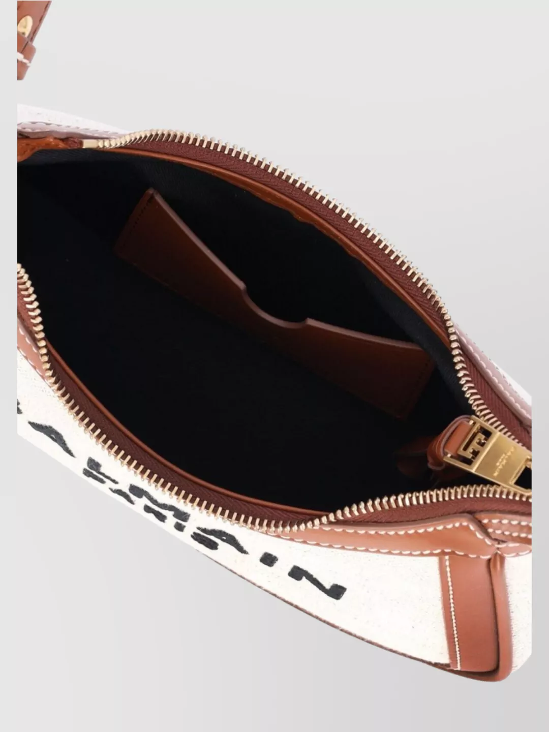 Balmain Shoulder Bag With Adjustable Strap And Chain Detail