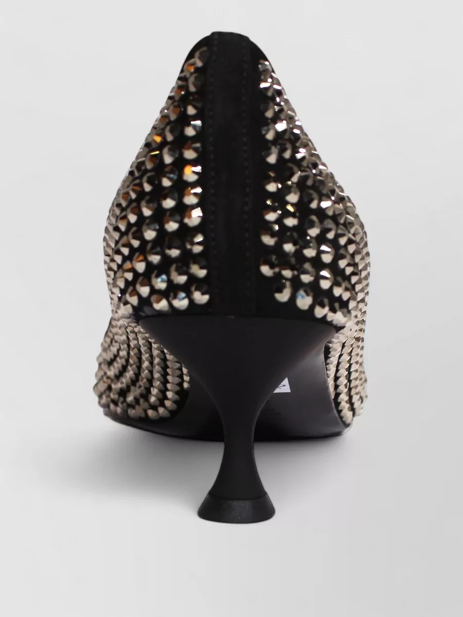 La Rose Crystal-Embellished Heeled Loafers