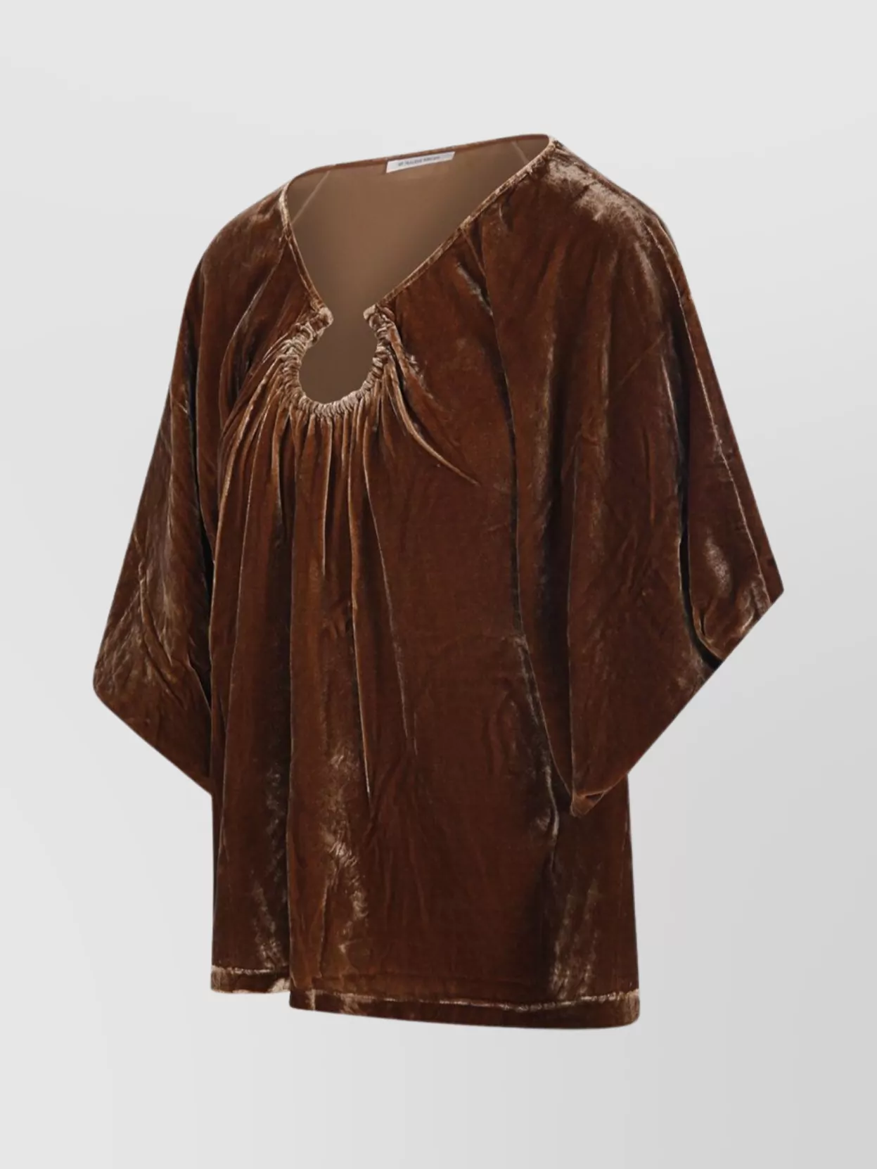 By Malene Birger Velvet Keyhole Neck Relaxed Fit Top